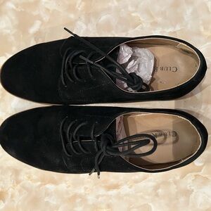 Club Room Shiloh Buck Black Suede Lace-Up